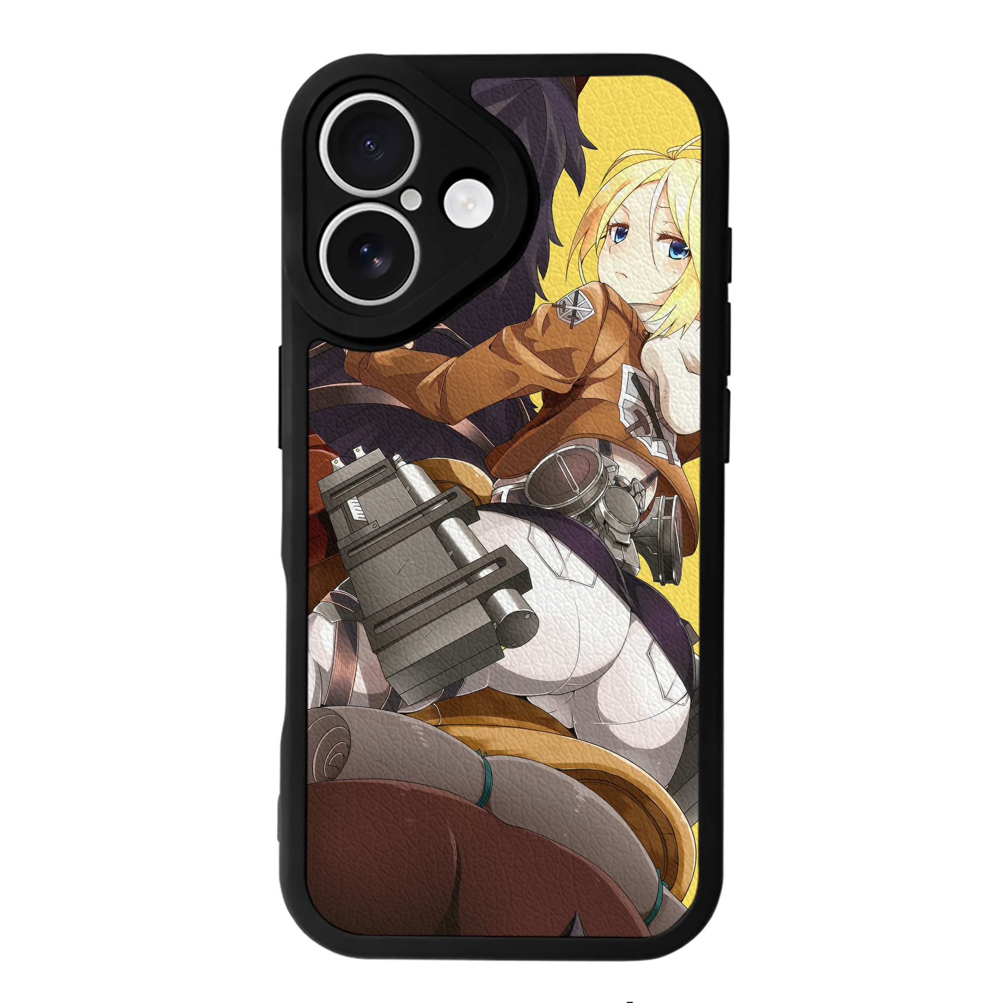 （画像用） 進撃の巨人 Attack on Titan 【iPhone 16シリーズ対応】シリコンスマホケース（レザー調） 材質：シリコン